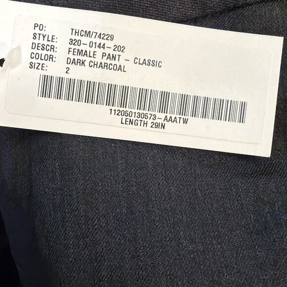 NEW American Airlines Slim Pants Dark Charcoal Wool Blend Stretch Ladies Sz 2 - Picture 4 of 4